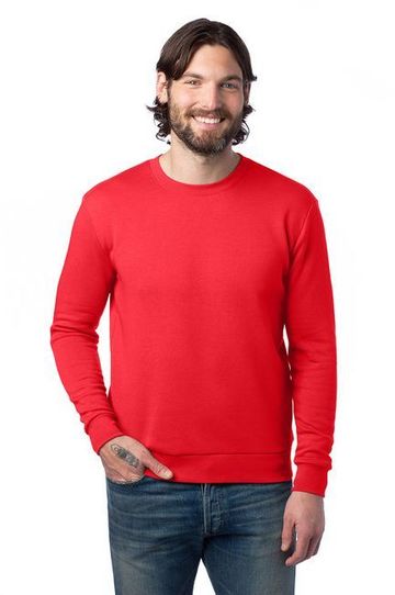 Alternative Adult Unisex 7 oz Cotton Recycled Poly Eco Cozy Fleece Crewneck Sweatshirt